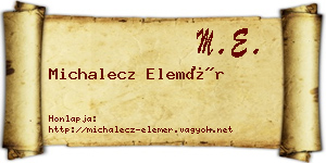 Michalecz Elemér névjegykártya