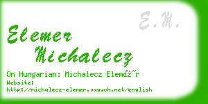 elemer michalecz business card